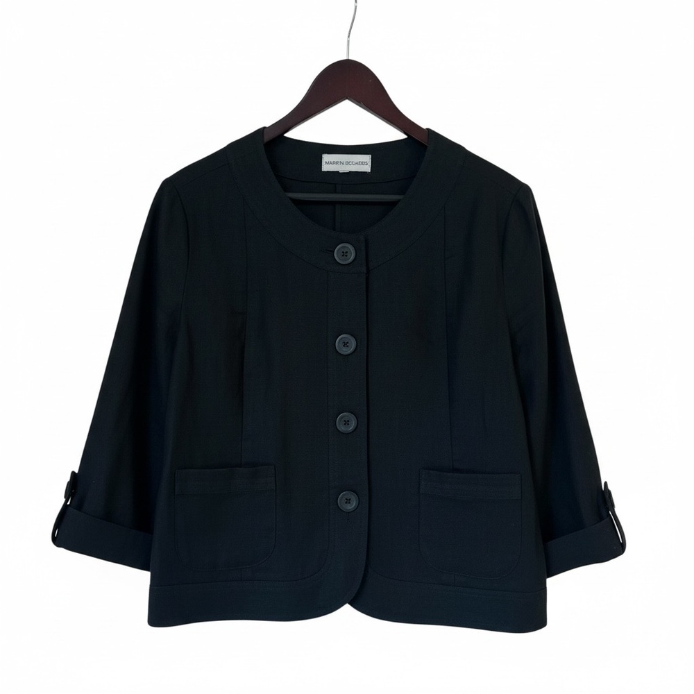 Marvin Richard’s Linen Collarless Button-Front Jacket